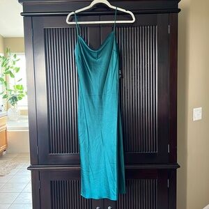 Express Green Silky Slip Dress NWT Size M